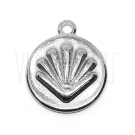 Medalha Concha 13.5x11mm - Aço...