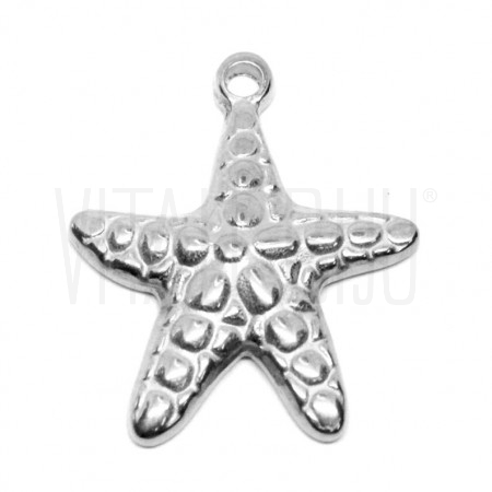 Pendente Estrela do Mar 23x20mm - Aço Inox - Prateado