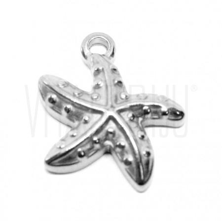 Pendente Estrela do Mar 17x16.5mm - Aço Inox Prateado