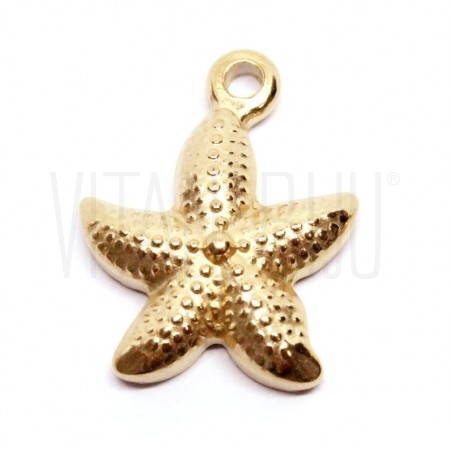 Pendente Estrela do Mar 19x15mm - Aço Inox Dourado