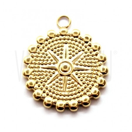 Medalha Estrela 17mm - Aço ino...