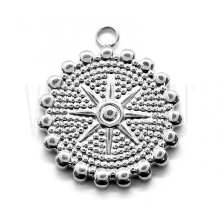 Medalha Estrela 17mm - Aço ino...