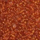 Pack Missanga 3mm - AZUL LARANJA TRANSLÚCIDO - Interior Prateado