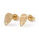 Base Brinco 10x6mm furo: 1mm - Aço Inox Dourado