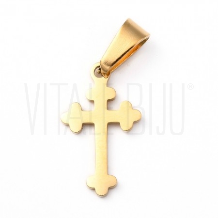 Pendente Cruz 19x11mm - Aço In...