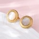 Brinco Madrepérola 13mm - Aço Inox Dourado