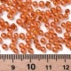 Pack Missanga 3mm - AZUL LARANJA TRANSLÚCIDO - Interior Prateado