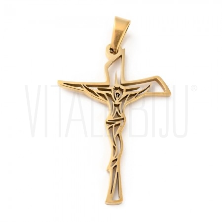 Pendente Cruz 39x26mm - Aço In...