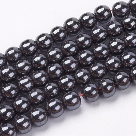 Fiada Contas +/- 6mm - Hematit...