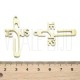 Pendente Cruz 39x22mm - Aço Inoxidável 304  Dourado