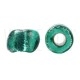 Pack missanga 3mm - VERDE TRANSLÚCIDO - Interior Prateado