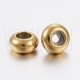 Travão 6mm - furo 2mm Aço inox Dourado ( Ideal para fazer pulseiras )