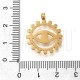  Medalha Olho Turco Dourado 20mm - Aço Inox com Brilhante