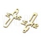 Pendente Cruz 39x22mm - Aço Inoxidável 304  Dourado