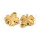 Pendente Trevo 9x9mm - Aço Inox Dourado