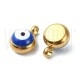 Pendente Olho Turco 8x5mm - Aço Inox Dourado