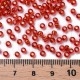 Pack missanga 3mm - VERMELHO  TRANSLÚCIDO - Interior Prateado