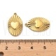 Pendente Oval Coração 20x12mm - Aço Inox 304  Dourado Ouro14K