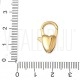 Fecho Mosquetão Coração 20x11mm - Aço Inox Dourado