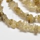 Fiada Cascalho Pedra Quartzo Rutilado Dourado +/- 80cm