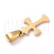 Pendente Cruz 19x12mm - Aço Inoxidável 304 Dourado