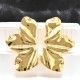 Brincos Meia Flor 44x27mm - Aço Inoxidável 304 Dourado 