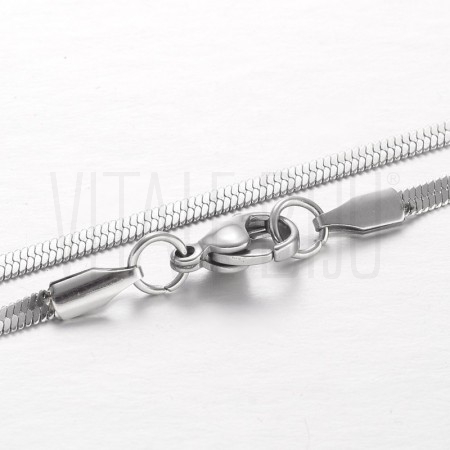 Fio Malha Snake Espalmada 2.5mm - Aço Inox