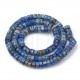 Fiada discos de pedra natural 6mm furo: 1mm - Jaspe Imperial Azul