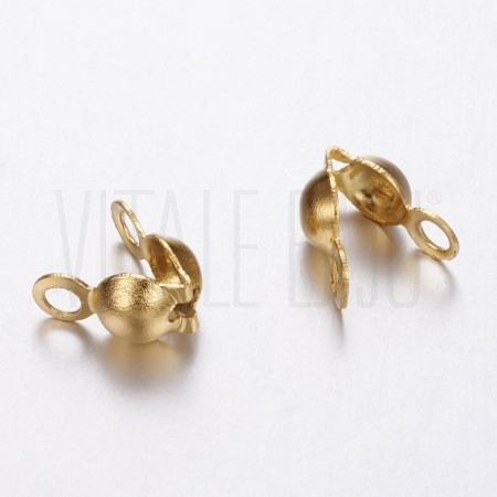 Pack 10 tapa nó dourado 5mm - ...