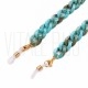Cordão para óculos/máscara 76cm (elos 10mm com mosquetão de aço inox) - Acrílico - Turquesa