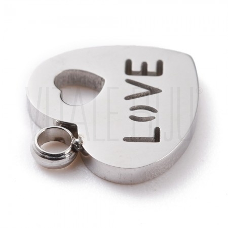 Pendente Coração Love 12x10.5m...