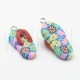 Pack 6 Pendentes Fimo Cores Sortidas - +/- 32x13mm - CHINELO