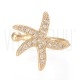 Anilha Estrela do Mar 12mm - Latão banhado à ouro com zirconias 