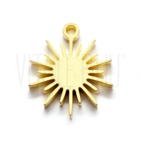 Pendente Sol 12x10mm - Aço Inox Dourado