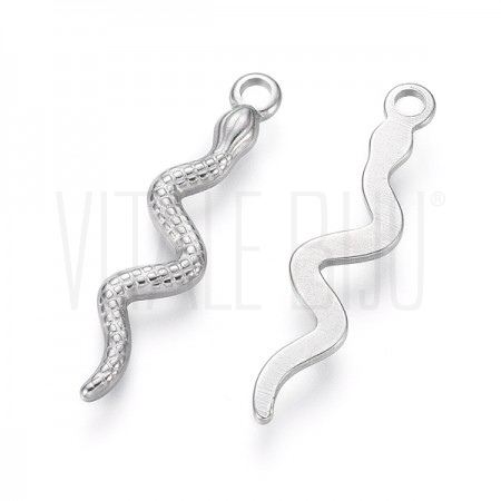 Pendente Serpente / cobra 28x7mm - Aço inox