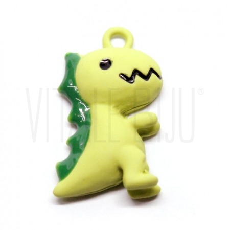 Pendente Infantil Dinossauro 23x15mm - Verde