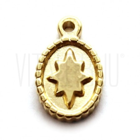 Pendente estrela 13x8mm - aço ...