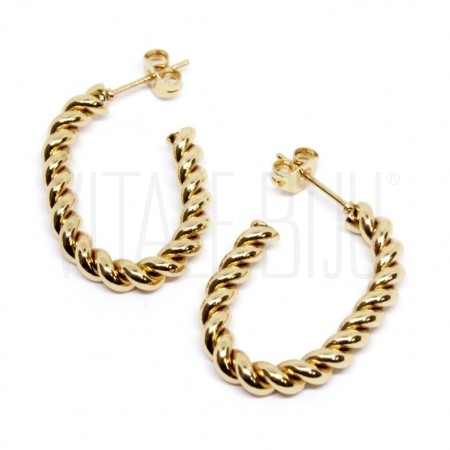 Brinco Torcido 25x17mm - Aço I...