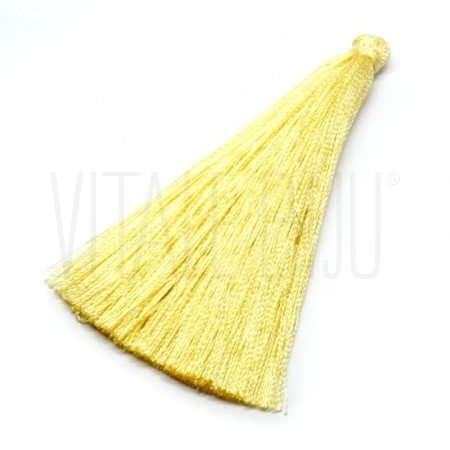 Pompom de seda 65x7mm - AMARELO CLARO