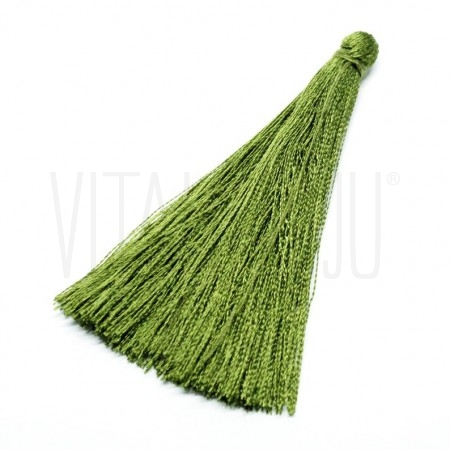 Pompom de seda 65x7mm - VERDE ...