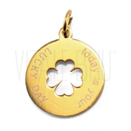 Medalha trevo 15mm "Today...