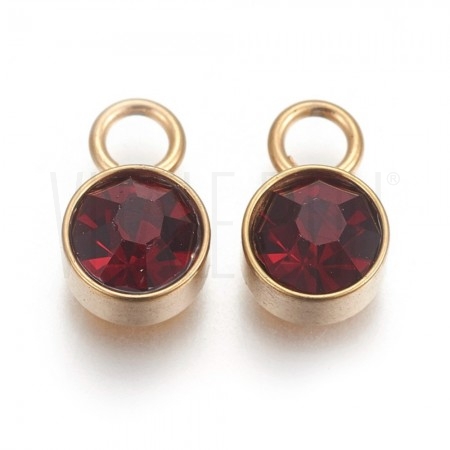 Pendente brilhante 6mm - Aço Inox Dourado - Bordeaux