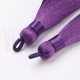 Pompom de Seda Roxo 83–92mm com Argola – Pendente para Japamala e Bijuteria