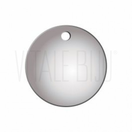 Medalha lisa 15mm - Aço inox (ideal para gravações)