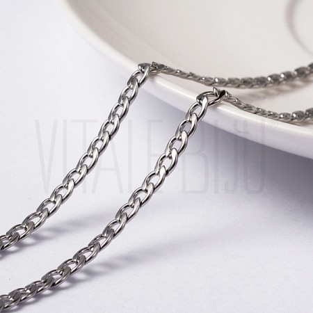 Corrente elo achatado 3mm - aç...
