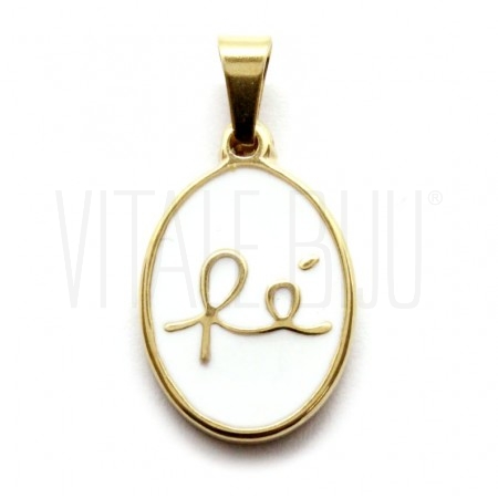Pendente Fé 19.5x12.5mm com ve...