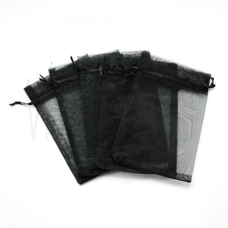 Pack de 10 Sacos Organza 9x7cm - PRETO