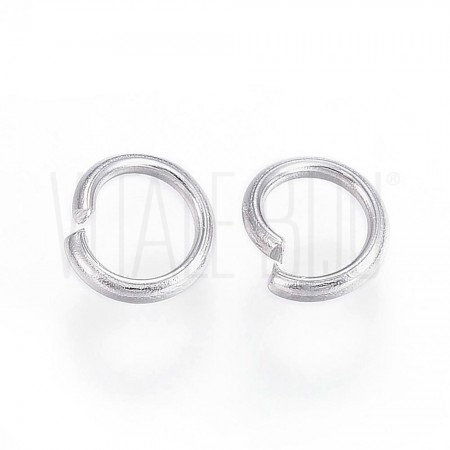 Pack 50 argolas 7mm x 1mm - Aço inox