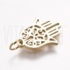 Pendente hamsá (mão de Fátima) 17x13mm - Aço inox dourado