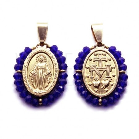 Medalha milagrosa com cristais...
